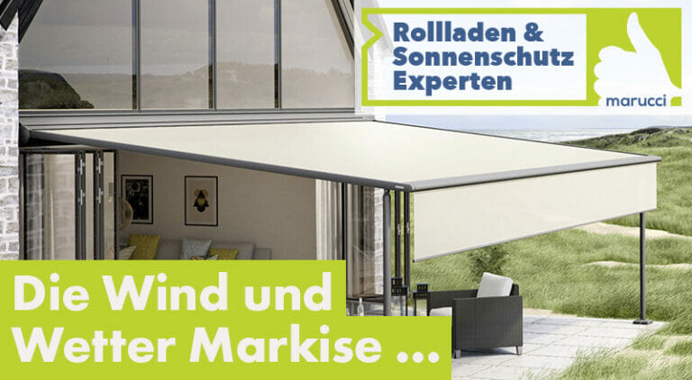 Die Pergola-Markise für „Wind & Wetter“ – optimal für kurze Schauer …